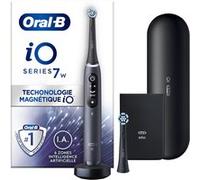 Oral-B iO 7W - Avec Etui de Voyage et Pochette - Noire - Brosse À Dents Électrique