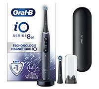 Oral-B iO 8N Brosse À Dents Électrique Noire connectée Bluetooth, 2 Brossettes, 1 Étui De Voyage