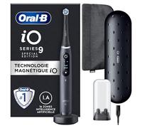 Brosse À Dents Électrique Oral-B iO 9 - Noire - connectée Bluetooth, 1 Brossette, 1 Étui De Voyage Chargeur, 1 Pochette Magnétique