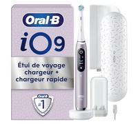 Oral-B iO 9 Brosse À Dents Électrique Pour Adultes, Rose Quartz, Édition Spéciale, 7 Modes De Brossage Avec Blancheur Et Soin Des Gencives, 1 Brossette De Recharge, 1 Chargeur, 1 Étui De Voyage