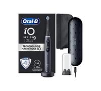 Brosse À Dents Électrique Oral-B iO 9 - Noire - connectée Bluetooth, 1 Brossette, 1 Étui De Voyage Chargeur, 1 Pochette Magnétique