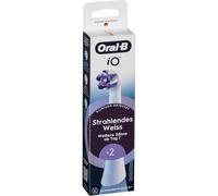Oral-B iO Radiant White Lot de 2 têtes de brosse à dents de rechange pour brosse à dents électrique Oral-B iO Blanc