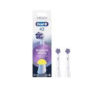 Oral-B iO Radiant White Lot de 2 têtes de brosse à dents de rechange pour brosse à dents électrique Oral-B iO Blanc
