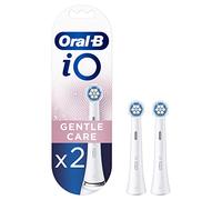 Oral-B iO Gentle Care Lot de 2 têtes de brosse à dents électrique à poils torsadés et coudés pour enlever la plaque dentaire Blanc