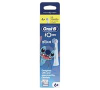 Oral-B iO Kids Disney Stitch Lot de 4 têtes de brosse à dents électrique pour enfants à partir de 6 ans, douce pour les dents et les gencives oscillantes, pour des dents plus propres