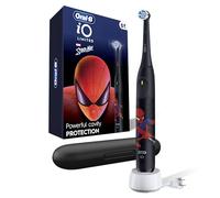 Oral-B iO Kids Limited Brosse à dents électrique rechargeable, Spiderman avec 1 tête de brosse à dents douce - Capteur de pression automatique pour protéger les gencives - 3 réglages de nettoyage