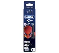 Oral-B iO Kids Marvel Spiderman Lot de 2 têtes de brosse à dents électrique pour enfants de 6 ans et plus, douce pour les dents et les gencives oscillantes pour des dents plus propres