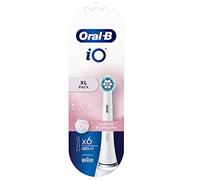 Oral-B iO Lot de 6 brossettes de nettoyage douces pour brosse à dents électrique, nettoyage doux des dents, brosse à dents Oral-B
