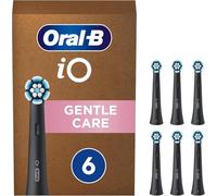 Oral-B iO Lot de 6 têtes de brosse à dents électrique pour nettoyage en douceur des dents Oral-B iO, emballage compatible avec boîte aux lettres, noir