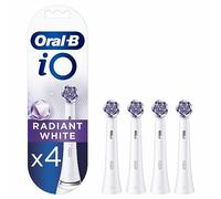 Oral-B iO Radiant White Brossettes Blanches De Rechange, Des Pétales De Polissage Pour Un Nettoyage Blancheur, Éliminant Les Taches, Compatibles Avec Les Brosses Électriques Magnétiques, 4 Têtes