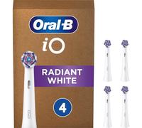 Oral-B Lot De 4 Brossettes De Rechange Radiant White, Authentiques, Noires, Brossage Avancé Grâce Aux Pétales De Polissage pour Le Blanchiment des Dents, pour Les Brosses Electriques Oral B IO