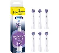 Oral-B iO Radiant White têtes de remplacement pour brosse à dents avec fibres blanchissantes White 6 pcs