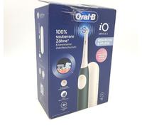 Oral-B iO Series 2 Brosse à dents électrique, 1 brosse, 3 modes de brossage, technologie magnétique, étui de voyage, conçue par Braun, vert forêt