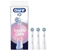 Oral-B iO Série Gentle Care Lot de 3 têtes de brosse de rechange rondes d’origine, adaptées aux gencives sensibles - Blanc