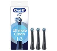 Oral-B iO Série Ultimate Clean Lot de 3 têtes de brosse de rechange rondes d'origine, adaptées aux gencives sensibles - Noir