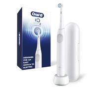 Oral-B iO Series 2 Limited Brosse à dents électrique rechargeable Blanc pur avec 1 tête de brosse douce et 1 étui de transport blanc - Capteur de pression automatique pour protéger les gencives - 3