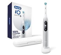 Oral-B iO Series 6 Brosse à dents électrique rechargeable avec capteur de pression visible pour protéger les gencives, minuterie de 2 minutes, 5 réglages de nettoyage, 1 tête de brosse à dents de
