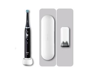 Oral-B iO Series 6 Brosse à Dents Rotative Adulte Noire - 5 Modes, Minuteur 2min, Capteur Pression, Batterie Intégrée, 1 Poignée & Brossette