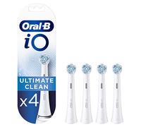 Oral-B iO Ultimate Clean Brossettes Noires De Rechange Pour Les Brosses Électriques Magnétiques Pour Adultes, Embouts Ronds S’Adaptant Aux Dents, Éliminent La Plaque Dentaire, Lot de 4