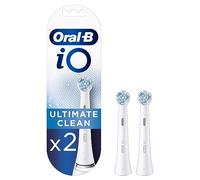 Oral-B iO Ultimate Clean, Embout, Pack de 2 Brossettes de Rechange, pour Brosse à Dents Électrique Jusqu’à 100 % d’élimination de la Plaque Dentaire, Blanc