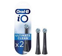 Oral-B iO Ultimate Clean, Embout, Pack de 2 Brossettes de Rechange, pour Brosse à Dents Électrique Jusqu’à 100 % d’élimination de la Plaque Dentaire, Noir
