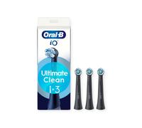 Oral-B Têtes de rechange iO Series Ultimate Clean Black, têtes rondes originales, poils CrissCross, retrait de la plaque, 3