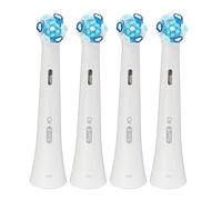 Oral-B iO Ultimate Clean Lot de 4 têtes de brosse à dents électrique avec poils torsadés et coudés pour enlever la plaque dentaire Blanc