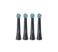 Oral-B iO Ultimate Clean Lot de 4 têtes de brosse à dents électrique avec poils torsadés et coudés pour enlever la plaque dentaire Noir