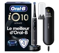 Oral-B iO10 Brosse à Dents Électrique Black - 7 Modes de Brossage dont Blancheur et Soin des Gencives, Capteur de Pression, Batterie Rechargeable, Coach de Brossage, Etui de Voyage Chargeur