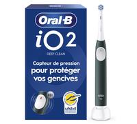 Oral-B iO2 Brosse à Dents Électrique Forest Green - Protection Gencives avec Capteur de Pression Automatique, 3 Modes, Brossage Doux et Silencieux, Inclus 1 Brossette