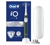 Oral-B Brosse à dents électrique iO2 – 3 modes, capteur de pression, minuteur 2 min – Vert forêt