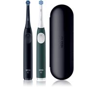 Oral-B iO2 Clean & Gentle brosse à dents électrique avec étui PACK DUO Matt Black & Forest Green