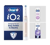 Oral-B iO2 Rose Pack Blancheur 1 Brosse à dents électrique iO2 Rose, 1 Dentifrice 3D-White Clinical, 2 Brossettes iO Radiant White