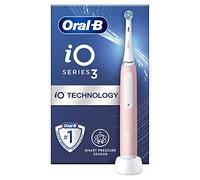 Oral-B iO3 Brosses à dents électriques pour adultes, 1 tête de brosse à dents, 3 modes avec blanchiment des dents, prise britannique à 2 broches, rose