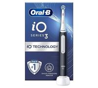 Oral-B iO3 Brosses à dents électriques pour adultes, cadeaux de fête des mères pour elle/lui, 1 tête de brosse à dents, 3 modes avec blanchiment des dents, prise britannique à 2 broches, noir
