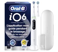 Oral-B iO 6N Brosse À Dents Électrique Blanche connectée Bluetooth 2 Brossettes 1 Étui De Voyage