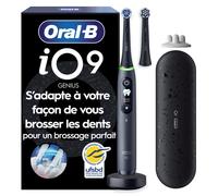 Oral-B iO9 Brosse à Dents Électrique Black Onyx Special Edition - Protection Gencives Avancée avec Suivi 3D (16 Zones), Écran Couleur, 7 Modes, Étui de Voyage Chargeur