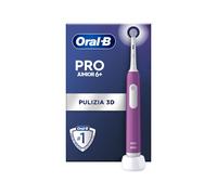 Oral-B Junior Violet 8006540742891 Brosse à Dents Électrique Rotative Enfant avec Minuteur 2min, 3 Modes (Soin Quotidien/Sensible/Blanchiment), Capteur de Pression et Batterie Intégrée. Inclut 1 Bross