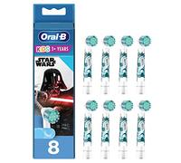 Oral-B Kids, Pack de 8 Brossettes De Rechange Embout Pour Brosse À Dents Électrique Format Spécial Boîte Aux Lettres, Enfant à Partir De 3 Ans, Brossage En Douceur, Édition Star Wars, Darth Vader