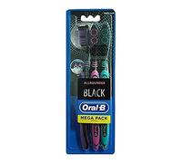Oral-B Lot de 3 brosses à dents manuelles Allrounder Noir Taille M