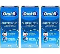 Oral B Lot de 3 paquets de 50 fils dentaires prédécoupés