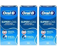 Oral B Lot de 3 paquets de 50 fils dentaires prédécoupés