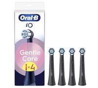 Oral-B Lot De 4 Brossettes De Rechange Gentle Care, AUTHENTIQUES, Noires, Brossage Le Plus Doux, Conviennent Aux Gencives Sensibles, Brossette Ronde Pour Les Brosses A Dents Electriques Oral B iO