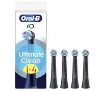 Oral-B Lot De 4 Brossettes De Rechange Ultimate Clean, AUTHENTIQUES, Noires, Brossage En Profondeur, Elimination De La Plaque Dentaire, Brossette Ronde Pour Les Brosses Electriques Oral B iO