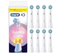 Brossettes - ORAL-B - iO refills Gentle Care - Pack de 8 - Blanc