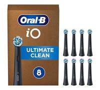 Oral-B Lot De 8 Brossettes De Rechange Ultimate Clean, AUTHENTIQUES, Noires, Brossage En Profondeur, Elimination De La Plaque Dentaire, Brossette Ronde Pour Les Brosses Electriques Oral B iO, Carton