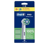 Oral-B Lot de 8 têtes de brosse à dents Pro Cross Action, adaptées pour boîte aux lettres