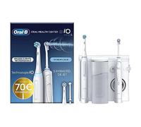Oral-B Oral Health Center Hydropulseur Dentaire et Brosse à Dents Électrique iO4, Jet Dentaire, 1 Canule Oxyjet, 1 Canule Water Jet, 4 Jets d'Eau et 5 Pressions, 2 Brossettes