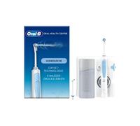 Oral-B Oxyjet Irrigateur Buccal Adulte Blanc - Batterie intégrée, Bluetooth, Support Application Mobile, Minuterie, Capteur de Pression, 2 Têtes de Brosse Incluses