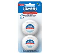 Oral-B, Pack de Valeur Fil Dentaire Essentiel, Menthe, 2 Packs, 54,6 yd (50 m) Chacun